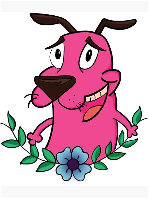Courage The Cowardly Dog Sticker By Samskellington Redbubble