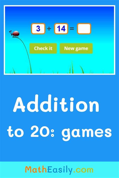 Addition Within 20 Games Addition To 20 Worksheets