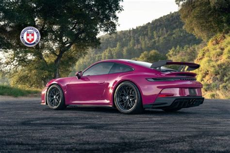 Photoshoot Ruby Stone Red Porsche 992 Gt3 With Hre Hx100 Crbn Wheels