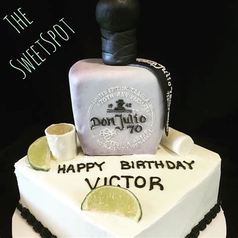 Don Julio Tequila Cake Completed With Lime And A Salt Shaker