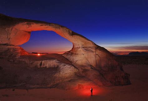 Wadi Rum Jordan With Its Amazing Desert Landscape Made Of Sandstone
