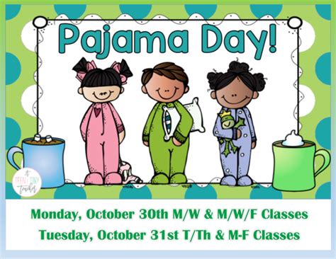 Pj Day Flyer Preschool Pajamas Theme For Preschool
