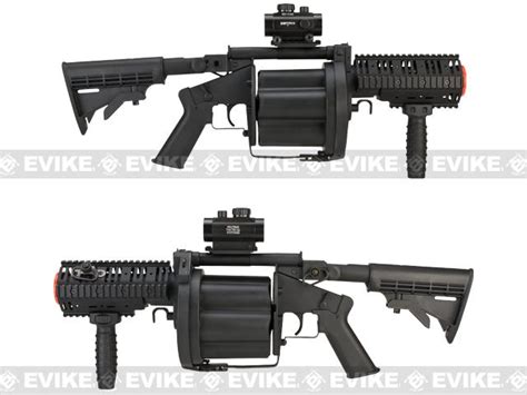 Ics Mgl Full Size Airsoft Revolver Grenade Launcher Color Black Gen2