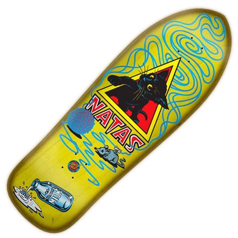 Santa Cruz Skateboards Sma Natas Kaupas Kitten Sunburst Yellow Stain