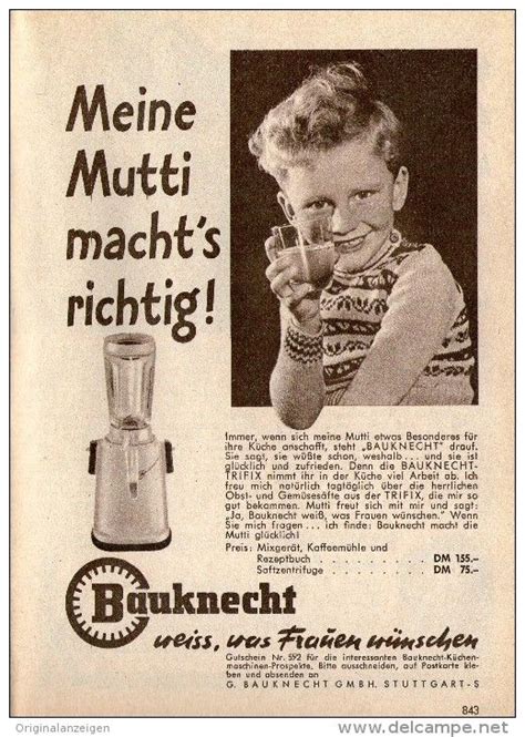 Original-Werbung/ Anzeige 1958 - BAUKNECHT WEISS WAS FRAUEN WÜNSCHEN