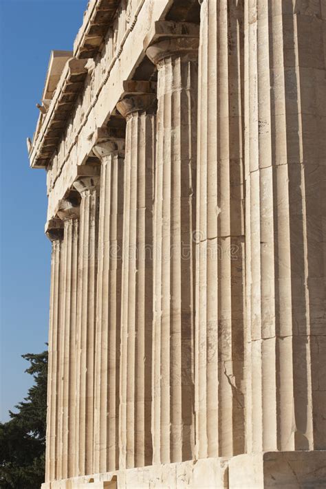Acropolis Of Athens Parthenon Columns Greece Stock Image Image Of