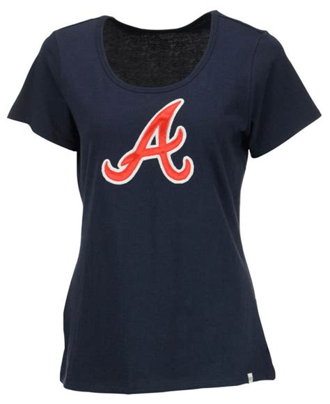 47 Brand Womens Atlanta Braves Relaxed T Shirt In Blue Lyst