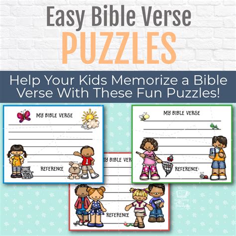 Easy Printable Bible Verse Puzzles Kids Bible Teacher