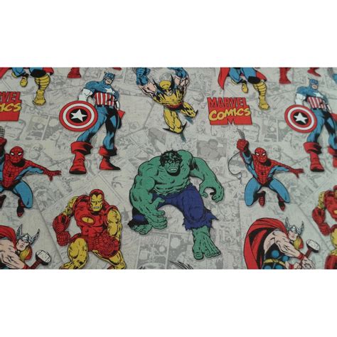 Avengers Characters By Marvel Cotton Fabric