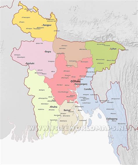 Bangladesh Cities Map Asia Map Bangladesh Map Detailed Map Images And