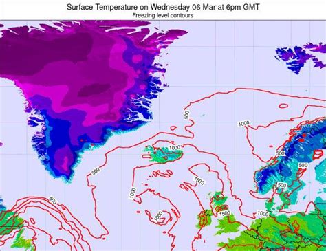 Iceland Surface Temperature On Tuesday 27 Jul At 12pm Gmt