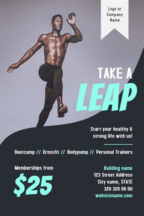 Gym Fitness Flyer Template Modern Fitness Flyer Gym Poster