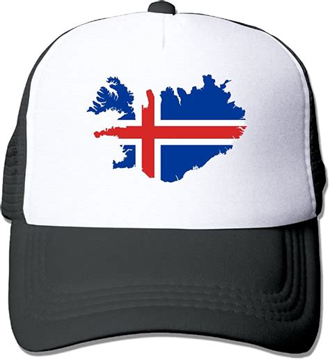 Adult Unisex Iceland Flag 100 Nylon Mesh Caps One Size Fits Most