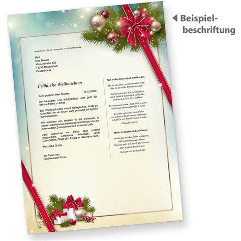 Geschenkpapier zum ausdrucken kostenlos bedrucken. Weihnachtsbriefpapier ROTE SCHLEIFE 25 Sets m.F ...