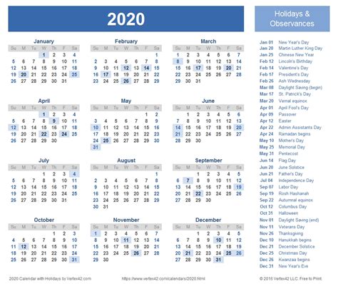 Free 2020printable Calendars Without Downloading
