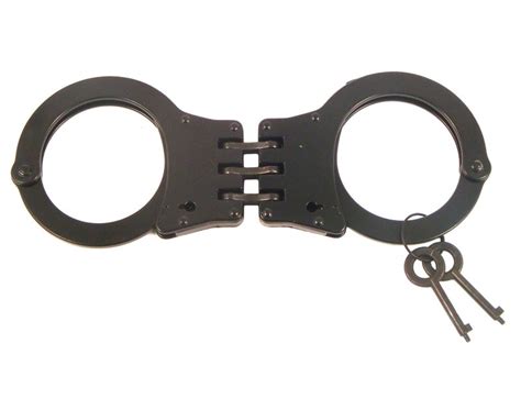 Gfire handcuffs hinged handcuffs police handcuffs double lock professional grade metal steel. Double Lock Stainless Steel Hinged Handcuffs Black