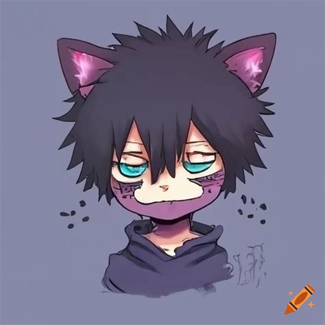 Chibi Dabi With Adorable Cat Ears On Craiyon