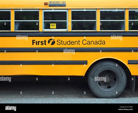 First Student Canada School Bus British Columbia Canada Stock Photo
