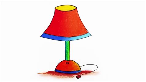 How To Draw A Table Lamp Step By Step Table Lamp Drawing