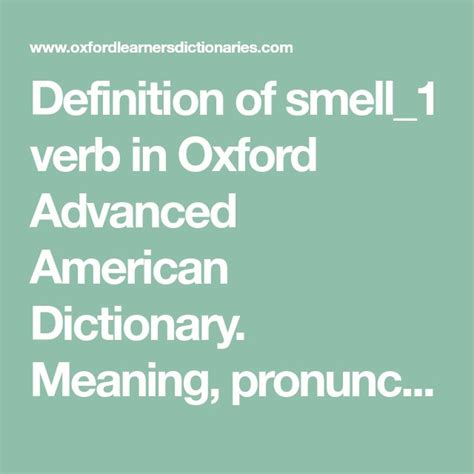 We did not find results for: Definition of smell_1 verb in Oxford Advanced American ...