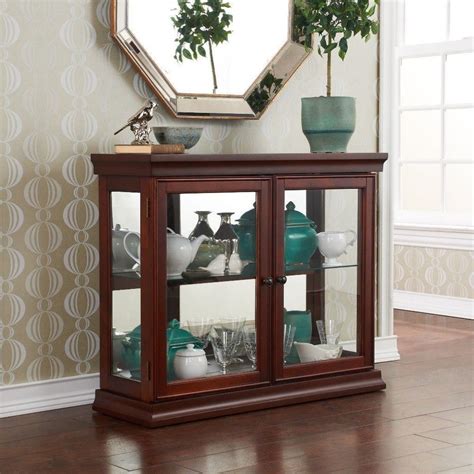 Stylish And Functional Small Curio Cabinet With Glass Doors Home Cabinets