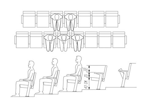 Cinema Detail Seat Detailing Recliner Detail Dwg File Cadbull