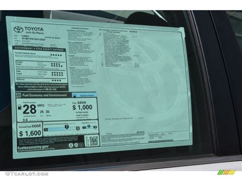 Check spelling or type a new query. 2016 Toyota Camry SE Window Sticker Photos | GTCarLot.com