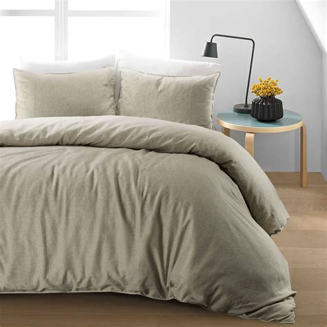 100 Cotton Linen Pure Natural Duvet Cover Bedding Set Double King Single Ebay