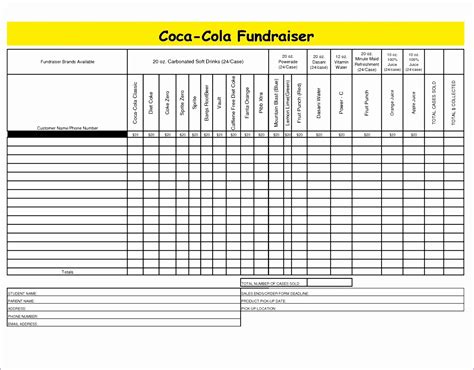 Fundraising Template Excel

