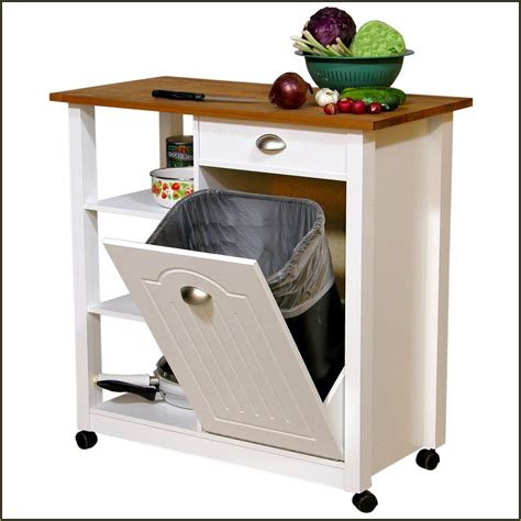 When it comes to trash, recycling and composting, it's important to use the right bag for your bin. Tilt out trash bin and butcher block | Diy kitchen cart ...