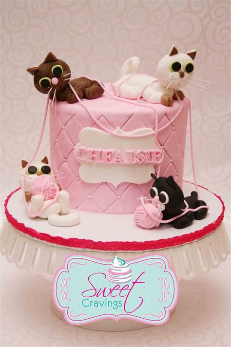 Fondant Cat Birthday Cake Birthday Cake For Cat Kitten Cake