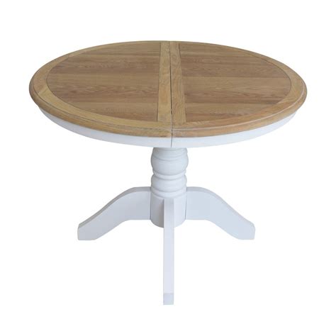 Shop French Provincial Classic White Extendable Round Dining Table With