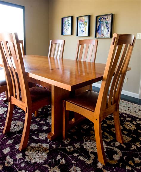 Unscrew the seat and remove it from the chair. Arts & Crafts Prairie style Dining Table with Our Arts ...