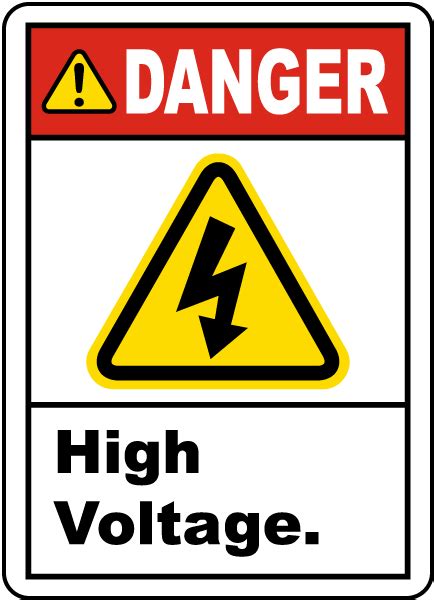 Haus And Garten Danger High Voltage Sticker D1554 Electrical Safety Sign