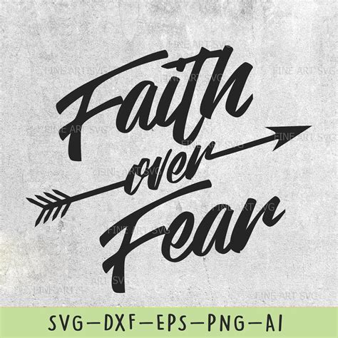 Faith Over Fear Svg Faith Svg Design Christian Svg Cut Etsy