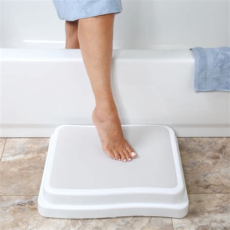 Support Plus Stackable Bath Safety Step Slip Resistant Stepping Stool Platform For Bathroom