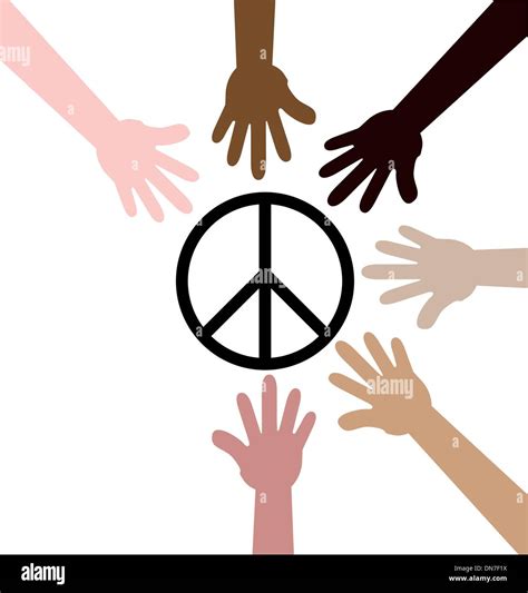 Hands Around Peace Symbol Stock Vector Image And Art Alamy