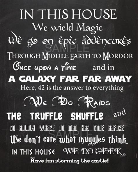 In This House We Do Geek 16x20 Chalkboard By Goosefeathercrafts