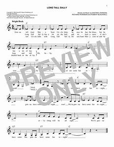 Long Sally Sheet Music Little Richard Easy Lead Sheet Fake Book