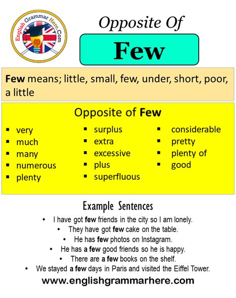Opposite Of Few Antonyms Of Few Meaning And Example Sentences