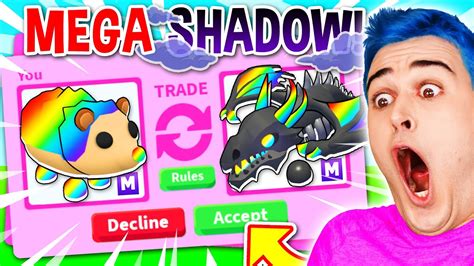 I Traded My Mega Neon Hedgehog In Adopt Me Roblox Mega Shadow Dragon