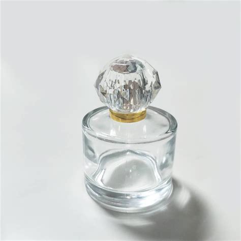 Luxury Clear 50ml Glass Perfume Bottle Thick Round Perfume Bottle High