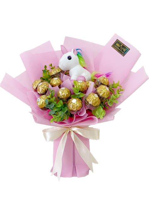 24 pcs ferrero rocher chocolate bouquet will surprise anyone! E06 Ferrero Rocher Bouquet sameday flower delivery to ...