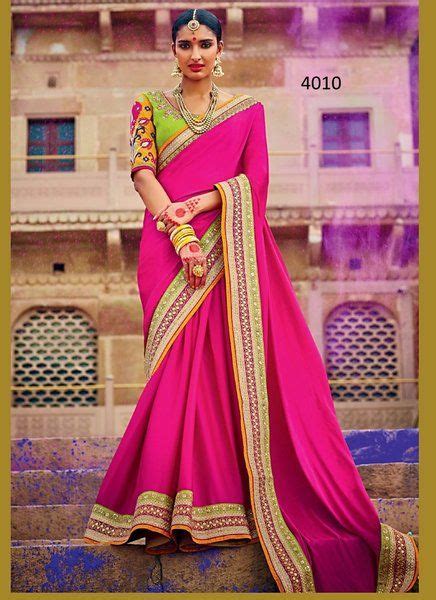 Rani Two Tone Silk Beautiful Stanning Saree With Green Banglori Silk Blouse Designer Silk Sarees