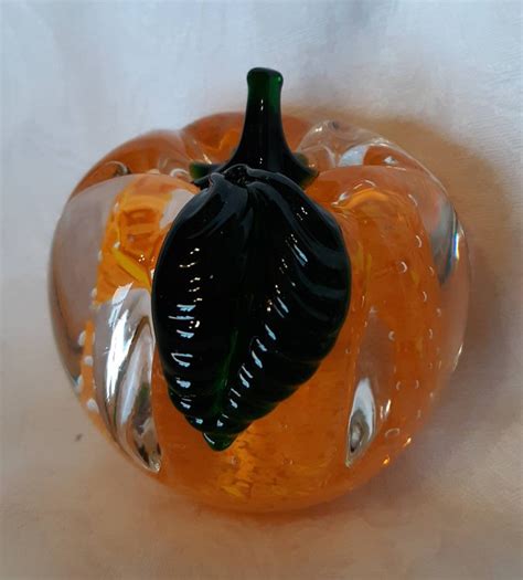 Lenox Autumn Brilliance Pumpkin Original Sculpture Art Glass Etsy