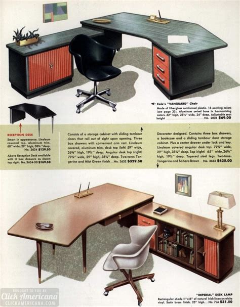 The Way Offices Used To Look Vintage Office Furniture And Sleek Mid