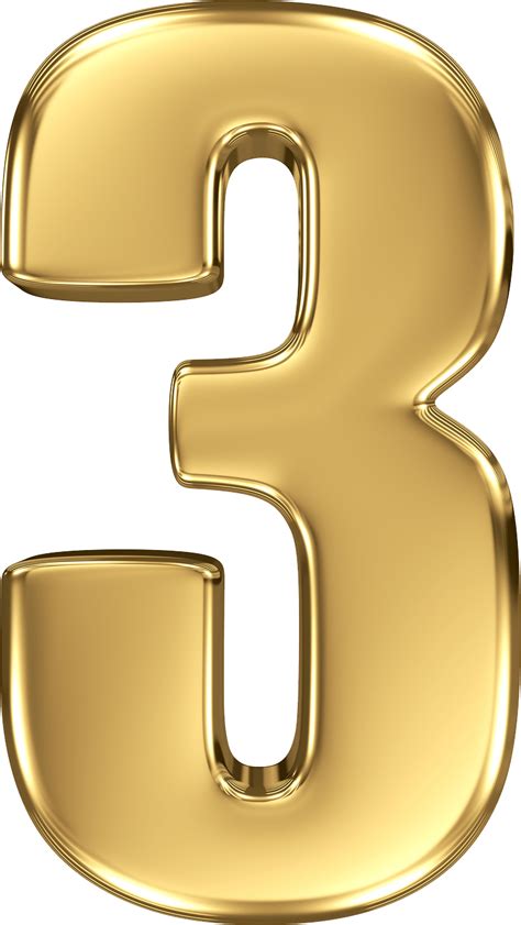 Gold Numbers Png Images