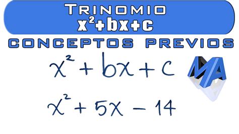 Factorización trinomios de la forma x2 bx c conceptos previos YouTube