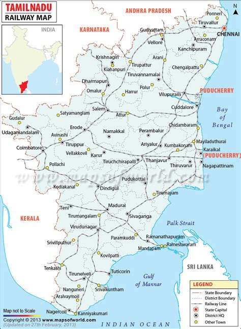 Tamil Nadu Railway Map