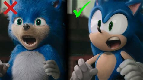 Sonic Hedgehog Redesign Before After